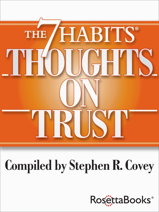 Title details for The 7 Habits Thoughts on Trust by Stephen Covey - Wait list